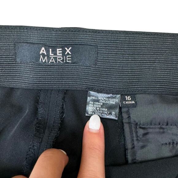 Alex Marie Black Straight Leg Pull On Trouser Office Pants - Picture 6 of 7